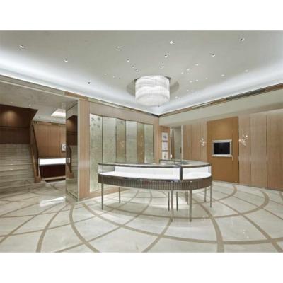 China Jewelry Display Showcase Jewelry Store Interior Design Luxury Modern Wooden Showcase Cabinet for sale