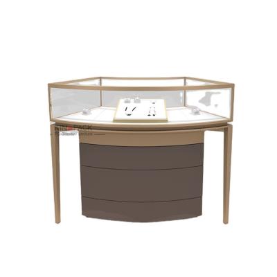 China Modern Curved Modern Jewelry Shop Display Jewelry Display Furniture Jewelry Store Interior Design for sale