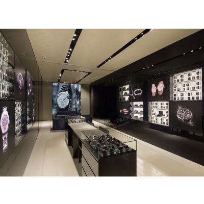 China Modern and fashion boutique watch shop decoration store display luxury display watch showcase for store for sale