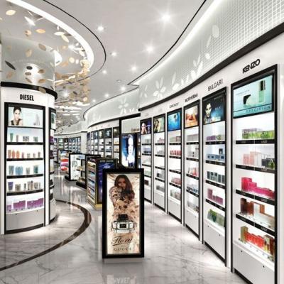 China 2022 Luxury Modern Creative Cosmetic Display Stand For Makeup Perfume Store Shelves Design Retail Display for sale