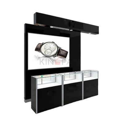 China Luxury modern professional watch display cabinet for wristwatch store display rack counter shop interior decoration design for sale