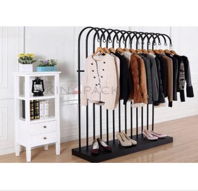 China Modern Design Modern Stylish Professional Customized Mental Clothes Hanging Rack Clothing Store Rack Used Interior Design for sale