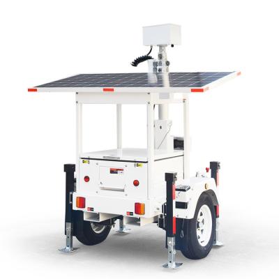 China Industrial Traffic Lights Surveillance Mounted Mobile Solar Light Tower Trailer for sale