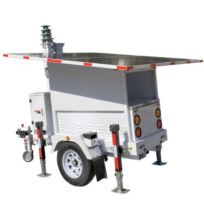 China Industrial Mobile CCTV 4g Surveillance Trailer Mobile Tower Surveillance Solar Trailer for sale