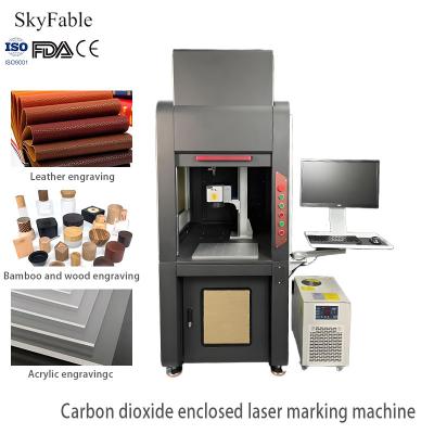 China Fully Automatic Closed Carbon Dioxide Laser Machine For Leather Wood Acrylic for sale