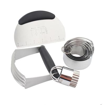 China Amazon Sustainable Hot Sale Stainless Steel Scraper Cutter Bakeware Sets for sale