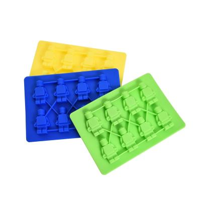 China 2022 Viable New Design Star Wars Robot Shaped Silicone Ice Cube Molds for sale