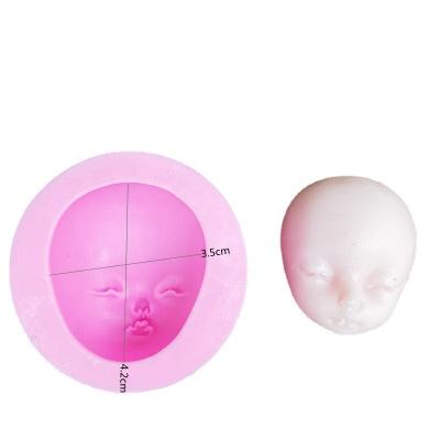 China New Viable High Quality Q Version Of Human Face Fondant Silicone Mold For Cake Decorating Tool for sale