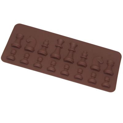 China International 16 Cavities Viable Non-Stick Chess Shape Silicon Mold For Concrete Chocolate Candy Mold for sale