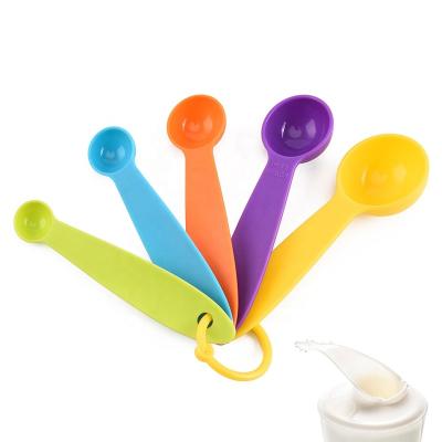 China High Quality Sustainable Durable 5 Pcs Mixing Color Measuring Cup Set With Plastic Handle For Baking Tools for sale