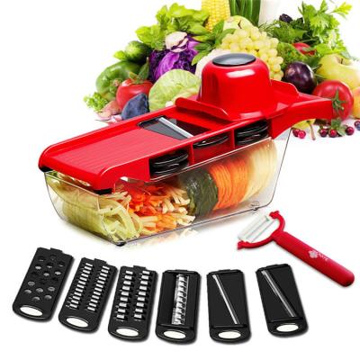 China Sustainable Multifunctional Vegetable Cleaver With 6 Blades Kitchen Artifact Slicer Vegetable Cutting Shredder for sale