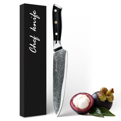 China Kitchen Viable King Hot Sale 8 Inch Damascus Steel Chef Knife Wood Handle Professional For Cooking for sale