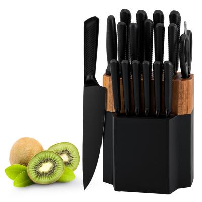 China Viable King Knife Set, 18-Piece Kitchen Knife Set with Wooden Block, German Stainless Steel Knife Block Kitchen Set for sale