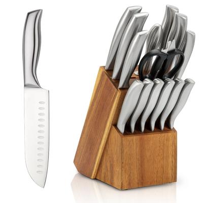 China Kitchen Viable King 15 Pieces New Classic German High Carbon Steel European Handle Knife Set for sale