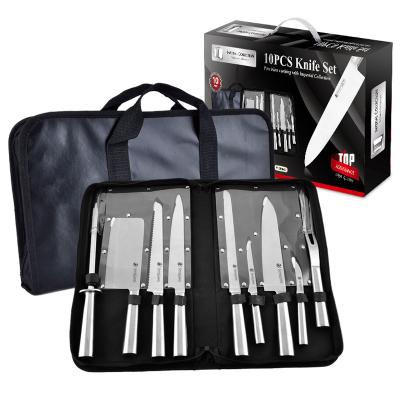 China Viable King 9pcs Kitchen Swiss Kitchen Multi Knife Set With Credit Card In Roll Bag for sale