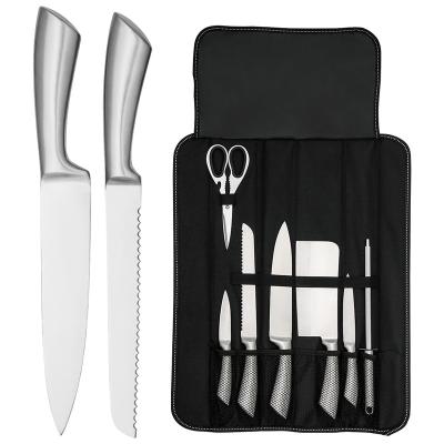 China Sustainable Kitchen King Prepare For Ship 7 Pcs Knives Set In Bag Nylon Stainless Steel Kitchen Meat Chef Knife Set for sale