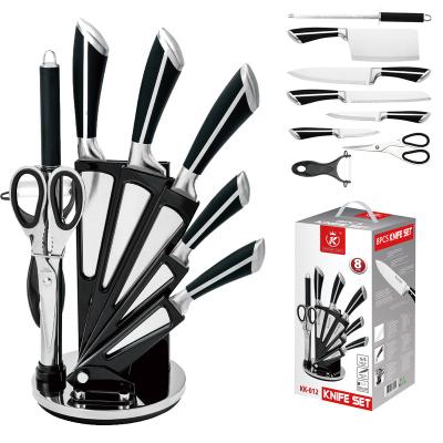 China Kitchen Viable King Professional Kitchen Knife Set 9 Pcs Lightweight Hollow Handle Block Knife Set for sale