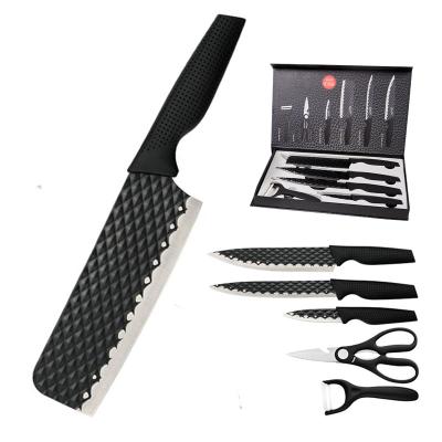 China Viable Premium Steel Diamond King Grit 5 Pcs Kitchen Knife Set Non-Stick Diamond King Kitchen Knife Set Non-Stick for sale