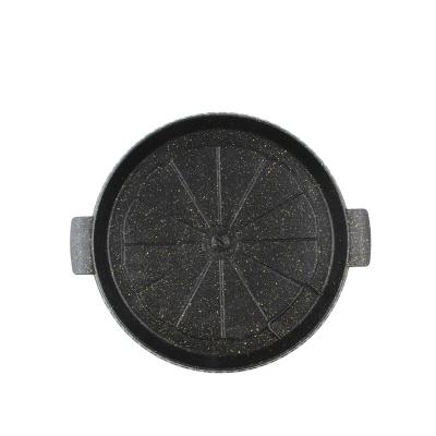 China JINYU Easily Assembled Round Nonstick Coating BBQ Grill Dish For Gas Stove Easy Clean Cooking Tray for sale