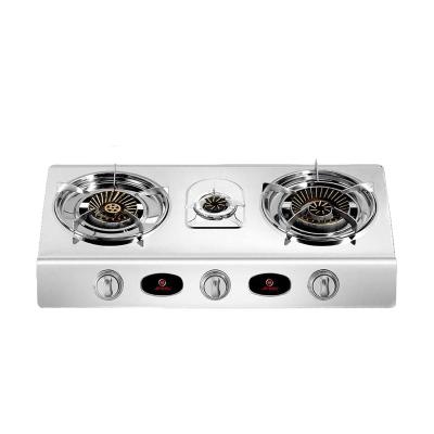 China Hotel household table gas cooktops 3 burners portable gas cooker for sale