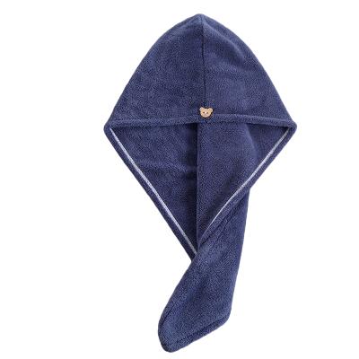 China Viable Custom Quick Dry Hair Wrap Hair Drying Cap Hair Drying Hat Turban Microfiber Head Towel Viable Custom Shower Spa Towel for sale