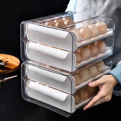 China Plastic Modern Plastic Egg Storage Boxes Drawer Storage Boxes PET Chicken Grid Egg Storage Box Viable Egg Storage Box And Bins for sale