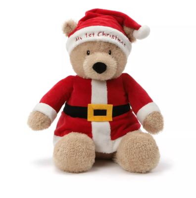 China Merry Christmas Plush Christmas Gift Lovely Plush Toys Teddy Bear Short Soft Animal Gifts Beer for sale