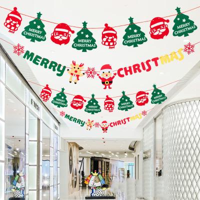 China Hot Decoration In Stock Christmas Decoration Supplies Ornaments Pull Flower Christmas Banner for sale