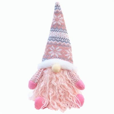 China Christmas Home Decoration Wholesale Handmade Rose Plush Gnome Doll Faceless Telescopic Christmas Decoration Christamas For Gift for sale