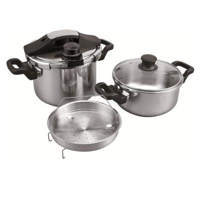 China High Quality Sustainable Stainless Steel 4+6 Suits Pressure Cooker Non Electric With OEM Design Service for sale