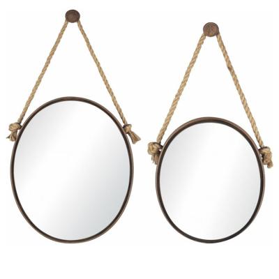 China Modern SUGAR 2021 Nordic Metal Wall Mirror Vintage Decoration Mirrors Decor Wall Bathroom for sale