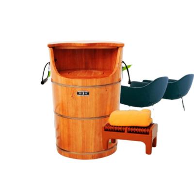 China hot sale whole sale pure oak  yoni steam seat with logo for Health salon A-2-70 for sale