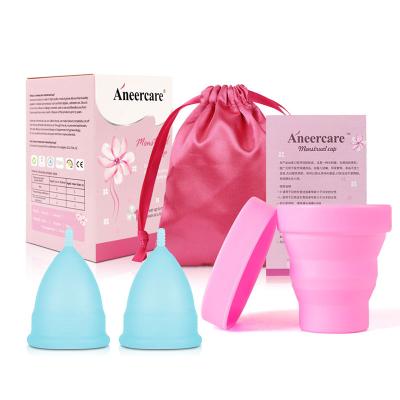 China Free Sample Period Cup Menstrual Cup 100% Medical Silicone Menstruation Cup D-2 for sale