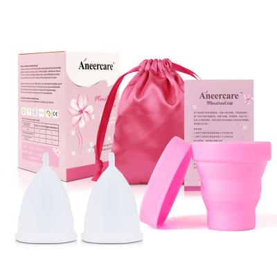 China OEM/ODM Reusable Eco Friendly Menstruation Organic Medical Grade Silicone Cups period menstrual cup D-2 for sale