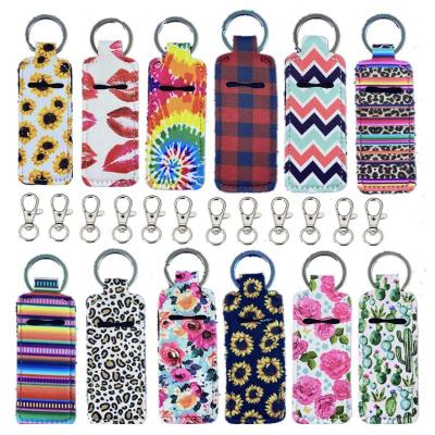 China Europe And America Bottles Lanyard High Quality Lipstick Holder Keychains Neoprene Lip Balm Lip Balm Key Chain Key Chain Holder Key Chain Holder Bracelet For Women Gifts girls for sale