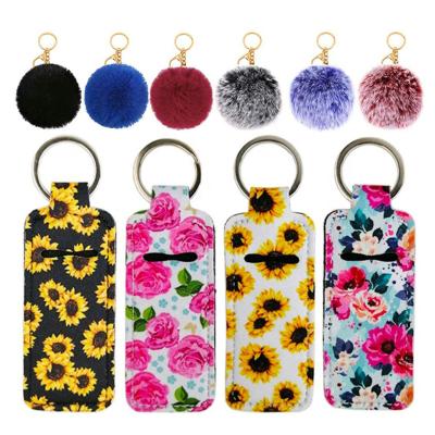 China Europe And America Bottles Lanyard Custom Car Keychain Keyring Fuzzy Ball Neoprene Sleeve Hand Wristband Hand Sanitizer Holder Lipstick Cover Digital Camera Bag Key Chain for sale