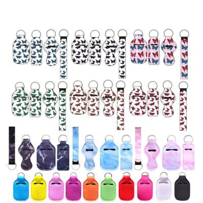 China Europe and America Bottles Key Chain Holder Bracelet Lanyard 30ml Bottle Key Chain Holders Set Hand Sanitizer Pouches Lipstick Stick Holder Bracelet Lanyard Lipstick Keychains Self Defense set for sale