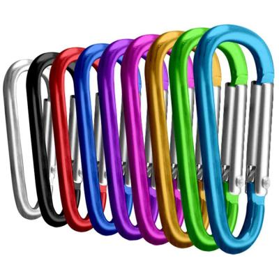 China Europe and America Bottles Key Chain Holder Lanyard Aluminum Locking Carabiner Spring Strap Snaps Hook Key Chain D Shape Buckle Package D Ring Caribeener Spring Snap Hook for Key Chain Clip for sale