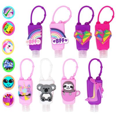 China Europe And America Bottles 30ML Size Empty Holder Travel Hand Sanitizer Kids Hand Key Chain Holder Wristband Portable Empty Bottle BFF Chain Carriers Empty Bottles 1OZ for sale