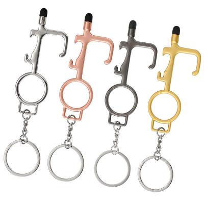 China Europe and America No Touch Door Opener Key Chain No Touch Door Opener Tool Anti Touch Hand Tool with Key Chain for Touchless Doors Touch Panels Keypads Hands the free elevator press for sale