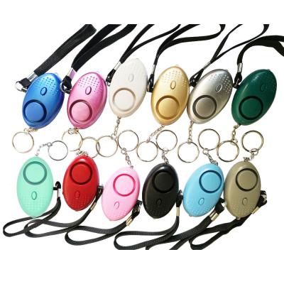 China Europe and America Alarm Bottled Lanyard RTS Strap Holder Key Chain Safe Personal Security Alarm 130db Bottled Alarm Chain With Led Lights Than Security backup alarm main chain for sale