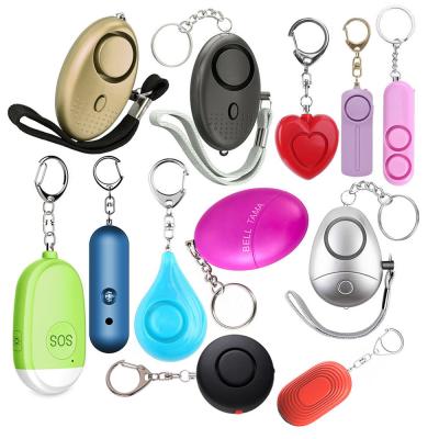 China Europe and America Alarm Bottled Current Safe Personal Security Alarm Key Chain Lanyard 1000styles Bottled Noise Chain With Led Key Chain Security Alarm emergency lights for children men women for sale