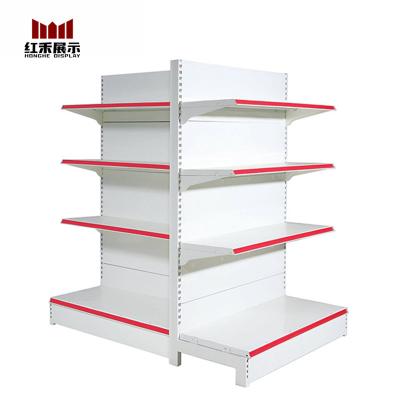 China Hong He Convenience Store Shelves Single Sided Supermarket New Design Rack Shelf Gondola Shelving for sale