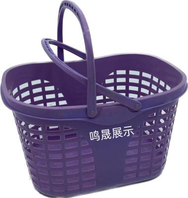 China New Design PP Plastic Baskets Snack Cosmetics Hand Basket Colorful Plastic Supermarket Shopping Basket for sale