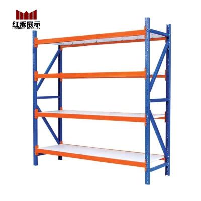 China Corrosion Protection Hong He Light Industrial Duty Storage Warehouse Racks Boltless Pallet Racking Systems Store Shelf Shelving for sale