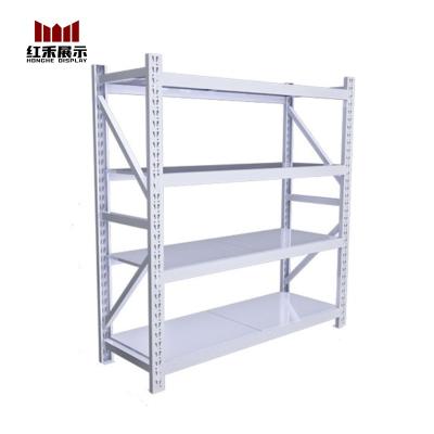 China Hong He Customized Size Warehouse Medium Duty Medium Duty 4 Tier Metal Shelving Steel Pallet Rack Corrosion Protection Weight Goods Warehousing Shelves for sale