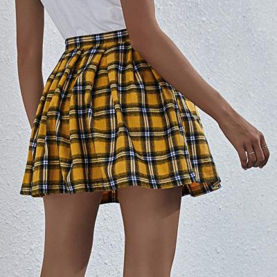 China Korean Women Plaid Skirt Girls Summer Fashion Short Skirt A Line Casual Loose Fashionable Anti-Static All-match for sale