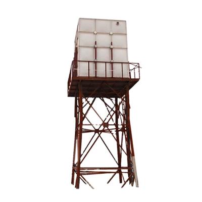 China View Part GRP SMC FRP Fiberglass Water Storage Tank Raised Tower Steel Water Tank zu verkaufen