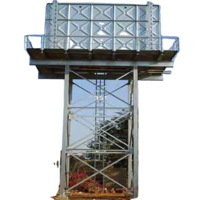 China View piece 10000 liter gallon black steel storage tank with galvanized steel structure water tank tower for sale for sale