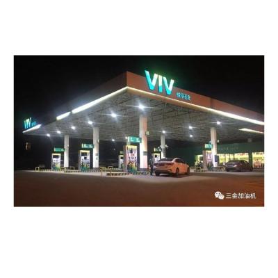 China Cheap House Gas Station Construction Design Steel Structure Warehouse Warehouse Steel Fabricated Construction for sale